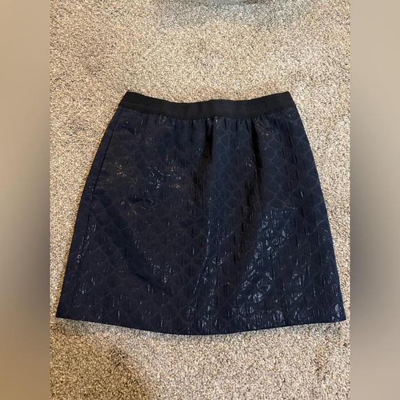 LOFT by Ann Taylor Navy Quilted Mini Skirt - Picture 2 of 5